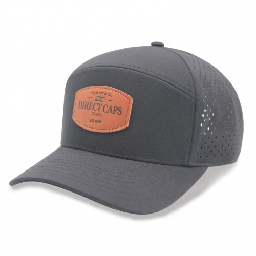 3529D DC CAPS 5 Panel Athletic Laser Cut Camper Hat 